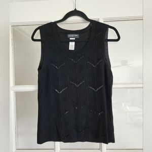Jones New York Black Sleeveless Top